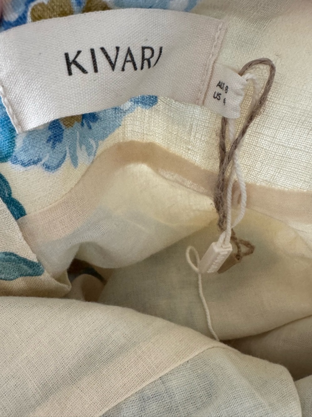 KIVARI TUCKERNUCK Giselle Linen Floral Mini Skirt Size US4 NWOT - Picture 6 of 7